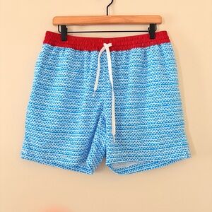 Chubbies Men's Ocean 5.5" Swim Trunks Blue Red Size L